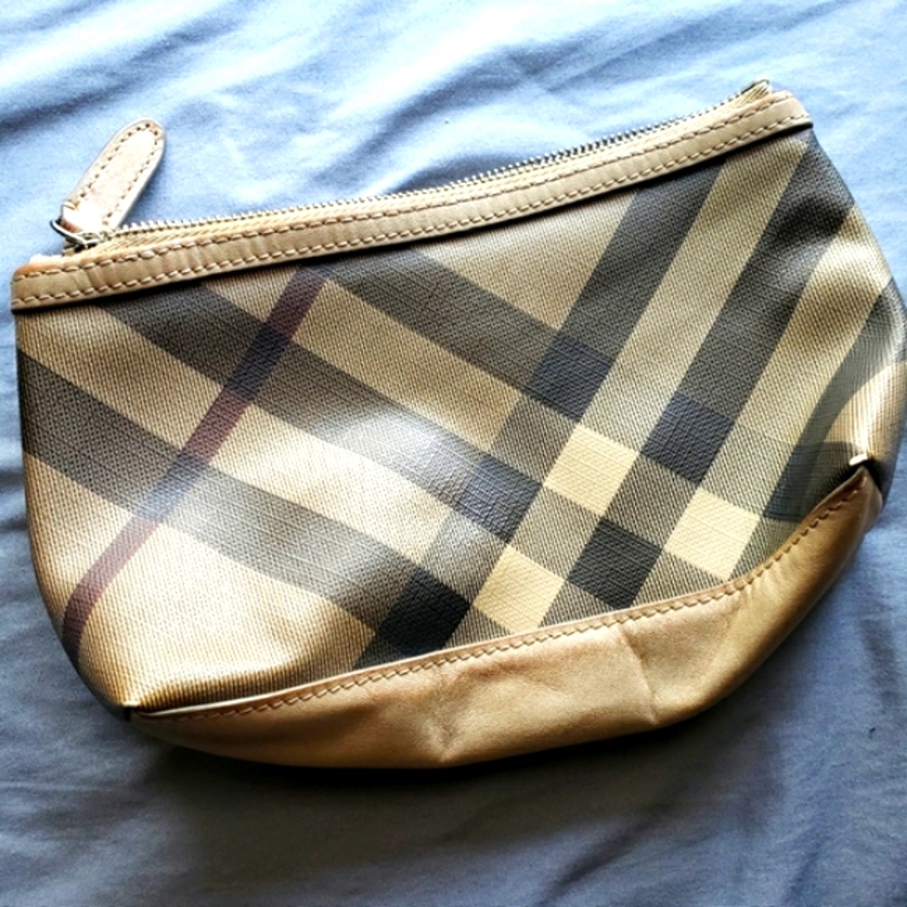 Burberry Canvas Leather Pouch